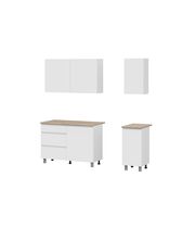 Кухонный гарнитур NN Мебель "Денвер" (1,6м) Серия 2 SAFE Белый/Дуб Сонома