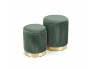 Комплект HALMAR MONTY (2 пуфа) темно-зеленый/..