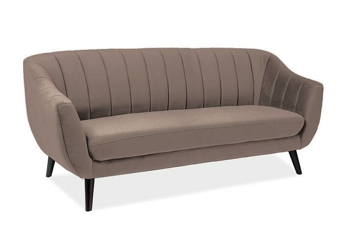 Диван SIGNAL ELITE 3 Velvet Bluvel 40 темно-бежевый/венге