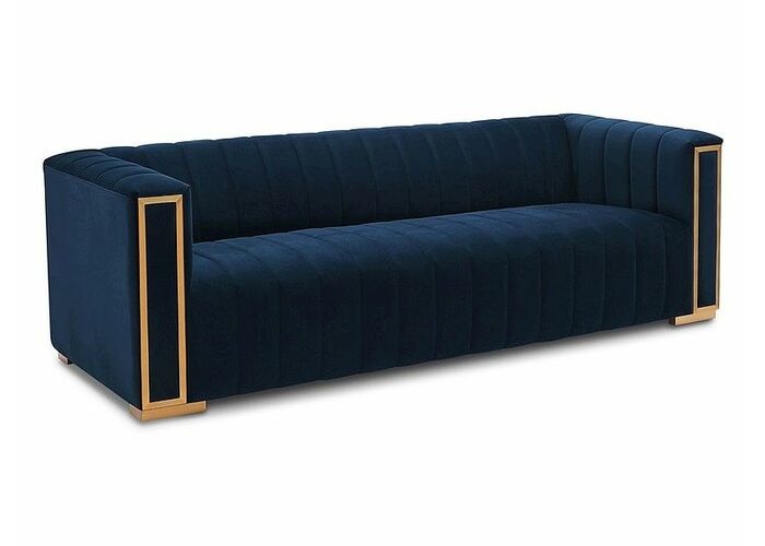 Диван SIGNAL VOGUE 3 Velvet tap. 202 темно-синий/золотой