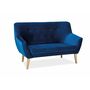 Диван SIGNAL NORDIC 2 Velvet Bluvel 86 темно-синий/бук
