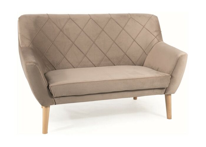 Диван SIGNAL KIER 2 Velvet Bluvel 40 темно-бежевый/бук