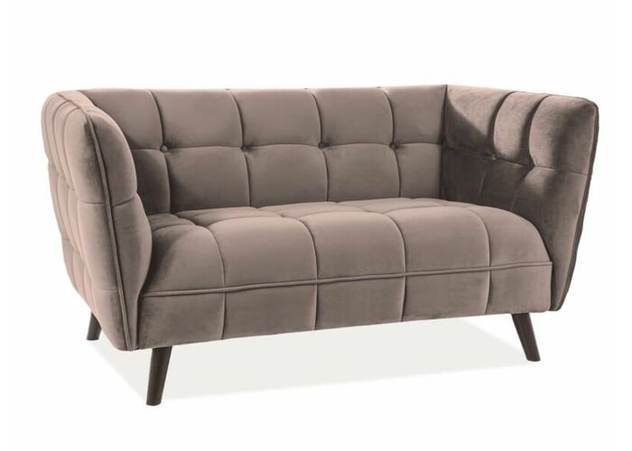 Диван SIGNAL CASTELLO 2 Velvet Bluvel 28 бежевый/венге