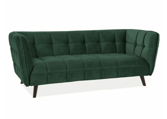 Диван SIGNAL CASTELLO 3 Velvet Bluvel 78 зеленый/венге