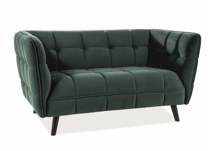 Диван SIGNAL CASTELLO 2 Velvet Bluvel 78 зеленый/венге