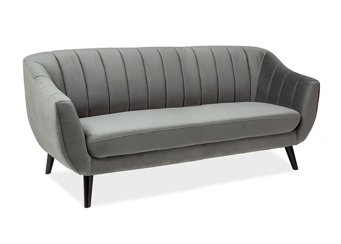 Диван SIGNAL ELITE 3 Velvet Bluvel 14 серый/венге