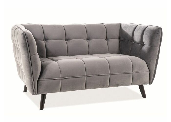 Диван SIGNAL CASTELLO 2 Velvet Bluvel 14 серый/венге