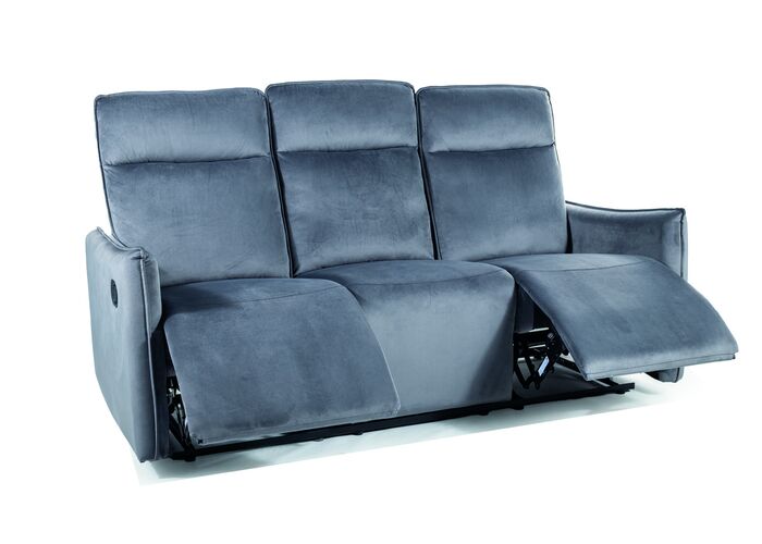 Диван SIGNAL TRAVIS 3 Velvet Bluvel 14 раскладной, серый