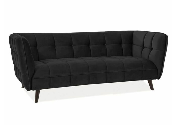 Диван SIGNAL CASTELLO 3 Velvet Bluvel 19 черный/венге