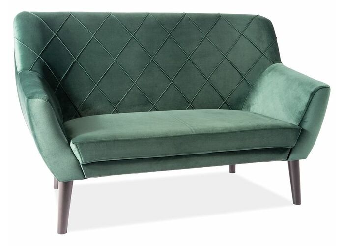 Диван SIGNAL KIER 2 Velvet Bluvel 78 зеленый/венге