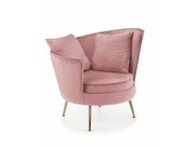 Кресло HALMAR ALMOND розовый/золотой..