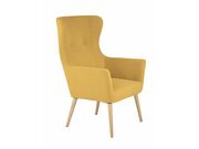 Кресло HALMAR COTTO горчичный/натуральный..