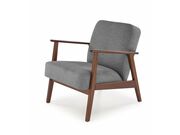 Кресло HALMAR MILANO 1S tap. Castel 93 серый..