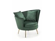Кресло HALMAR ALMOND темно-зеленый/золотой..