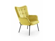 Кресло HALMAR CASTEL горчичный/черный..