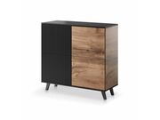 Комод HALMAR RANDOM KM-2 дуб вотан/черный..