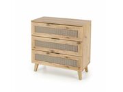 Комод HALMAR BORNEO KM-2 дуб артизан/черный..