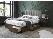 Кровать HALMAR GORASHI серый/орех, 160/200..