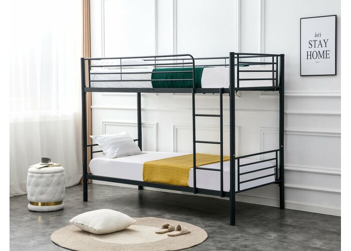 Кровать HALMAR BUNKY 90 двухъярусная, черный