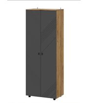 Шкаф NN Мебель (МС Байкал К) Дуб Золотой/Графит, двухстворчатый комбинированный (SAFE)