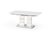 Стол обеденный HALMAR LORD белый/белый, 160-2..