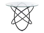Стол обеденный SIGNAL ORBIT прозрачный/черный..