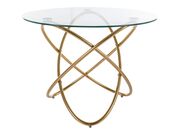 Стол обеденный SIGNAL ORBIT прозрачный/золото..