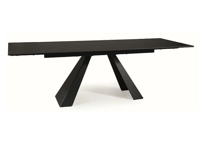 Стол обеденный SIGNAL SALVADORE Ceramic Sahara Noir черный/черный мат, 160-240/90