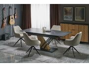 Стол обеденный HALMAR VOLANT 160 черный мрамо..