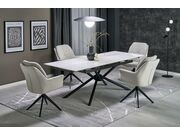 Стол обеденный HALMAR VITORINO белый мрамор/ч..