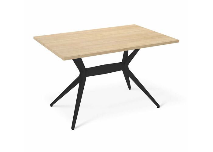 Стол Sheffilton SHT-TU30-2/TT46 120/80 черный/белый дуб