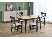 Стол обеденный HALMAR BARRIL дуб артизан/черн..