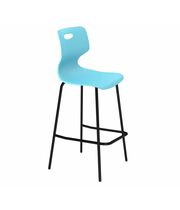 Стул барный Sheffilton SHT-ST58/S29P a5-7 голубой/черный муар