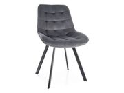Стул SIGNAL MONTI Velvet Bluvel 14 серый/черн..