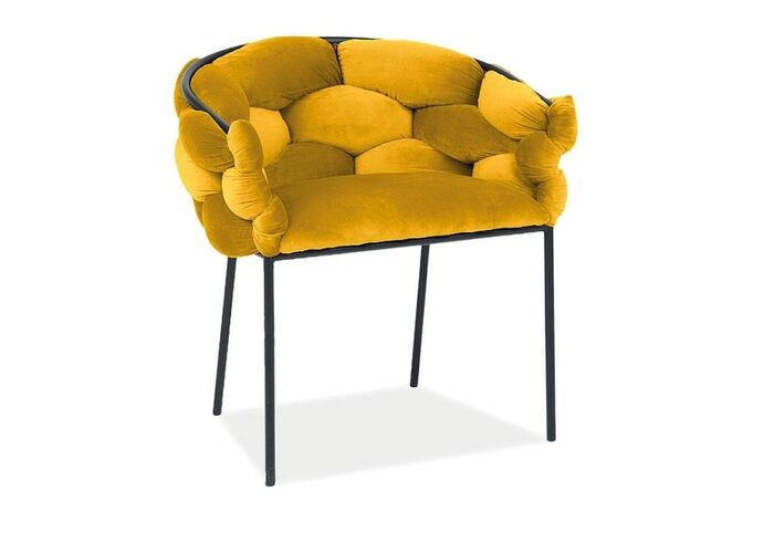 Стул SIGNAL NORTE Velvet Bluvel 68 карри/черный мат