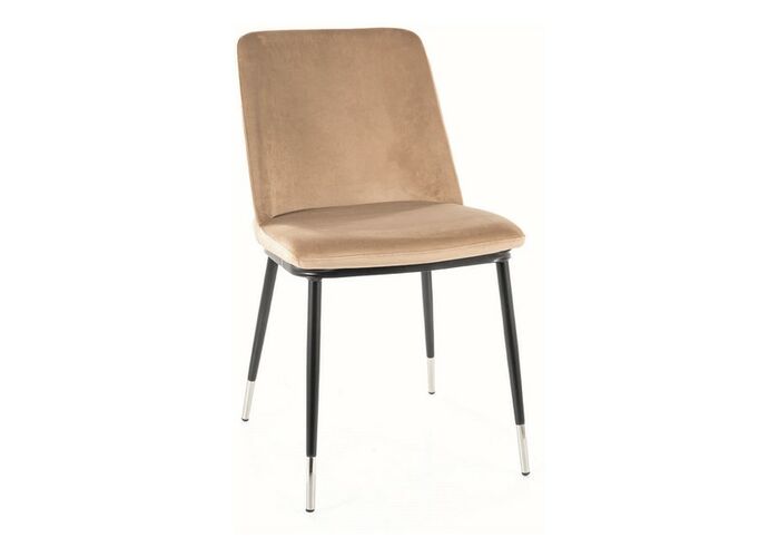 Стул SIGNAL JILL Velvet Bluvel 28 бежевый/черный/хром