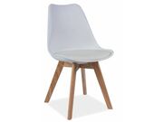 Стул SIGNAL KRIS белый/дуб натуральный..