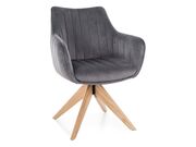 Стул SIGNAL AZALIA D Velvet Bluvel 14 серый/д..