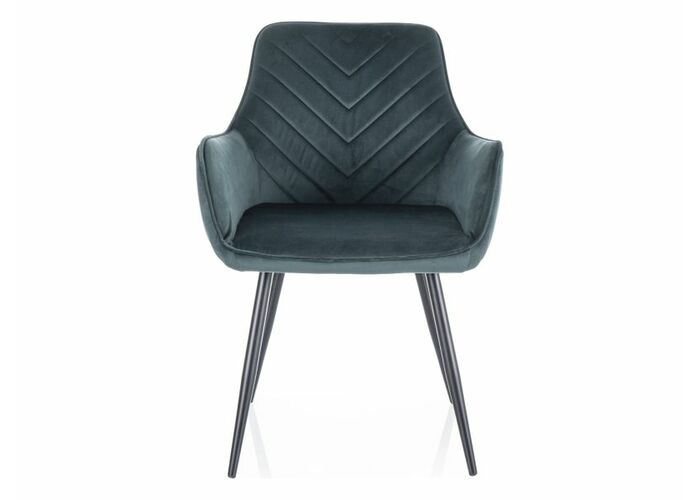 Стул SIGNAL FIG Velvet Bluvel 78 зеленый/черный