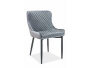 Стул SIGNAL COLIN B Velvet Bluvel 14 серый/че..