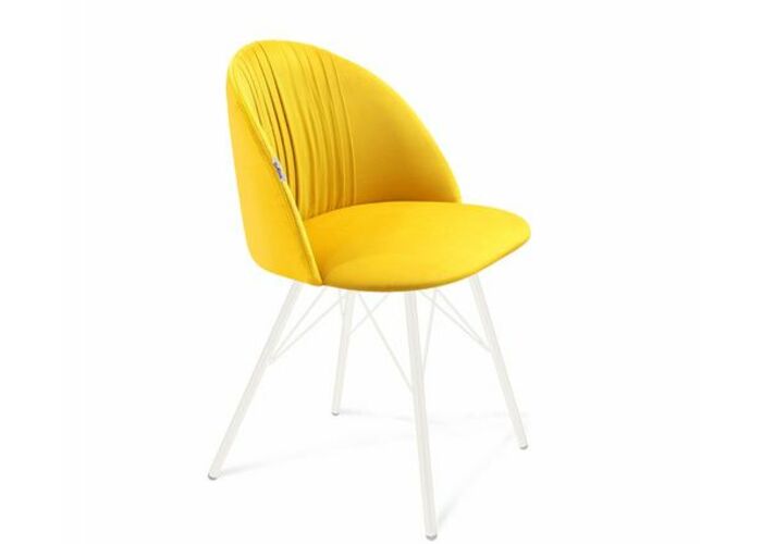 Стул Sheffilton SHT-ST35-1/S37 артикул СТ-366 имперский желтый/белый