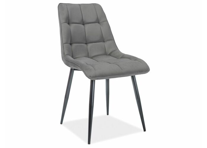Стул SIGNAL CHIC MATT Velvet tap. 85 серый/черный