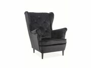 Кресло SIGNAL LADY Velvet Bluvel 19 черный/ве..