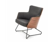 Кресло HALMAR CHILLOUT темно-серый/орех амери..