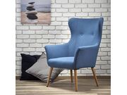 Кресло HALMAR COTTO синий/натуральный..