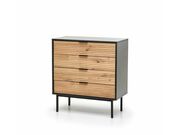 Комод HALMAR MURANO KM-2 дуб артизан/черный..