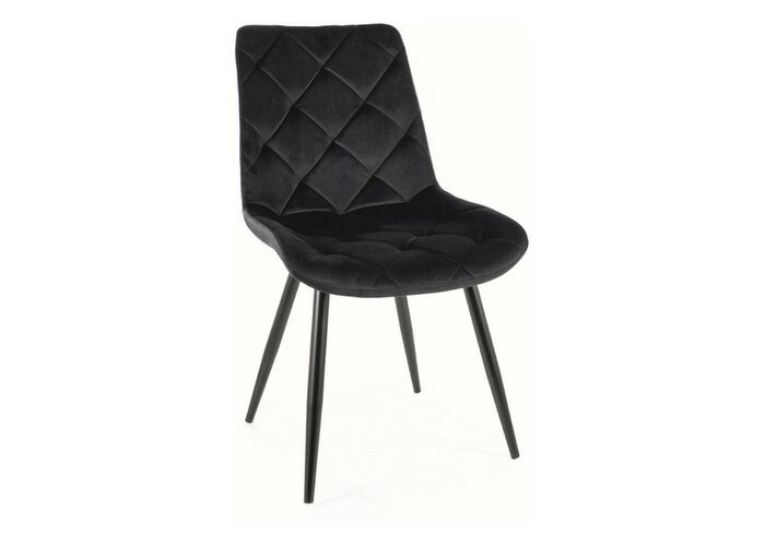 Стул SIGNAL RALPH Velvet Bluvel 19 черный/черный