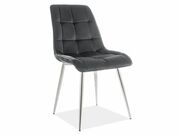 Стул SIGNAL CHIC Velvet Bluvel 19 черный/хром..
